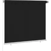 vidaXL Buitenrolgordijn, 165 (breedte) x 140 (hoogte) cm, zwart