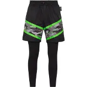 Plein sport Broek basaltgrijs / grasgroen / zwart