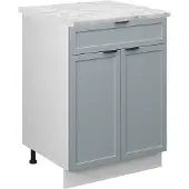 Vicco Fame-Line Keukenonderkast – 60 cm met lade, WB Marmer Licht blauw-grijs