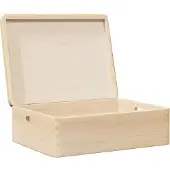 vidaXL Houten kist met deksel&handvatten 40x30x13cm massief grenenhout