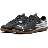 Puma Attacanto II IT junior voetbalschoenen zwart/wit Jongens/Meisjes Imitatieleer - maat 34