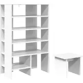 vidaXL Schoenenkast 2 st 62 x 35 x 100 cm Bewerkt hout Wit
