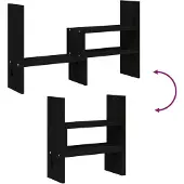 vidaXL Monitorstandaard (39-72)x17x43 cm massief grenenhout zwart