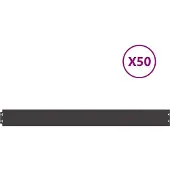 vidaXL Gazonrand 50 st 10 x 103 cm Koudgewalst staal Zwart