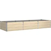 vidaXL Plantenbak Ivoor 290 x 100 x 45 cm Gegalvaniseerd staal