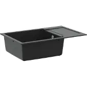 vidaXL Wasbak Zwart 780 x 500 mm 80% Kwarts en 20% Hars