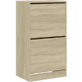 vidaXL Schoenenkast met 2 klaplades 60x42x108 cm sonoma eikenkleurig