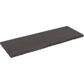 vidaXL Wastafelblad 140x50x(2-4) cm behandeld massief hout donkerbruin