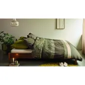Beddinghouse Fera dekbedovertrek - Tweepersoons - 200 x 200/220 cm - Groen