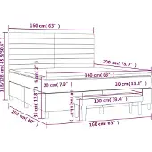 vidaXL Boxspring met matras fluweel roze 160x200 cm