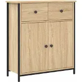vidaXL Dressoir 70x30x80 cm bewerkt hout sonoma eikenkleurig