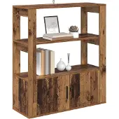 vidaXL Dressoir Oud hout 30 x 80 x 90 cm Bewerkt hout