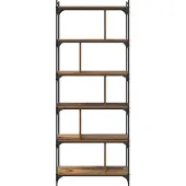 vidaXL Boekenkast 5-laags 76 x 32 x 192 cm Bewerkt hout Oud hout
