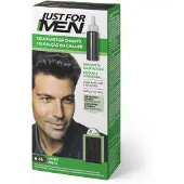 Just for men Tinting Kleur en Gel, Mannenhaarverf, Bedekt grijze haren, Herstelt uw oorspronkelijke kleur voor een natuurlijke uitstraling - Kleur: Zwart, H55