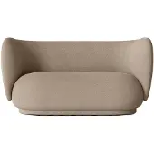 Ferm Living Rico bank bouclé 2-zits Bouclé sand
