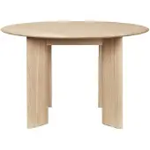 Ferm Living Bevel eettafel Ø117 cm Witgeoliede eik
