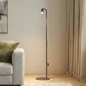 TK Lighting Vloerlamp Nex, zwart, Woon-/ Eetkamer, metaal, vloerlamp