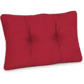 Beautissu loungekussen XLuna †“ rugkussen rood 60x40 cm kussen in matraskussen kwaliteit