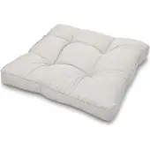 Beautissu loungekussen XLuna †“ zitkussen licht grijs 60x60 cm kussen in matraskussen kwaliteit