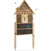 Relaxdays Insectenhotels, Insectenhotel (Lieveheersbeestje, Kantenvleugel, Bij, Bijen, Vlinders)