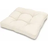 Beautissu loungekussen XLuna †“ zitkussen natuur 60x60 cm kussen in matraskussen kwaliteit