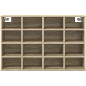 vidaXL Schoenenkast 103 x 30 x 67 cm Bewerkt hout Sonoma Eiken