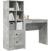 vidaXL Bureau Beton Grijs 125,5 x 40 x 127 cm 2 st