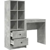 vidaXL Bureau Beton Grijs 115,5 x 40 x 127 cm 2 st