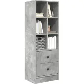 vidaXL Highboard met lade Beton Grijs 45,5 x 34 x 127 cm