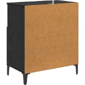 vidaXL Dressoir Zwart Eiken 60 x 35 x 70 cm Bewerkt hout