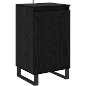 vidaXL Dressoir Zwart Eiken 40 x 35 x 70 cm Bewerkt hout