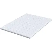 vidaXL Kokos Topper Wit 140 x 200 cm Jacquard stof