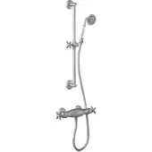 Tres Douchekraan clasic thermostatisch set incl. Glijstang en handdouche rvs