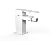 Tres Bidetmengkraan Slim Exclusive 1-Hendel Uitloop Recht Vierkant Mat Wit