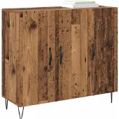 vidaXL Dressoir Oudhout 90 x 32,5 x 80 cm Bewerkt hout