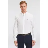 Gant Overhemd navy / karmijnrood / zilver / offwhite