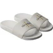 Calvin Klein Muiltjes 'Monologo' lichtbeige / grijs / wit