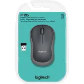 Logitech M185 draadloze optische muis met een extreem lange gebruiksduur, Plug&Play, grijs
