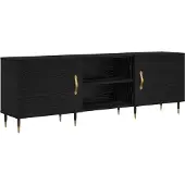 Syfax TV-kast Zwart eiken 150 x 30 x 50 cm Bewerkt hout