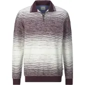 Babista Regular Fit Half-Zip Sweater paars/wit, Motief