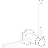 Tres Handdoekhouder t.b.v. bidetmengkraan Study Exclusive Mat Wit