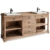Loberon Wastafelmeubel met dubbele wastafel Farum