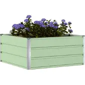vidaXL Plantenbak Pastel Groen 100 x 100 x 45 cm Staal