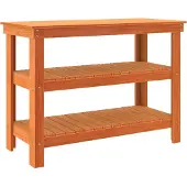 vidaXL Werkbank Wasbruin 110,5 x 50 x 80 cm Massief grenenhout