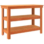 Syfax Werkbank met plank 110,5 x 50 x 80 cm Massief grenenhout