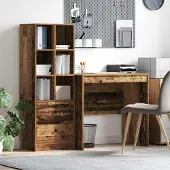 Prolenta Maison Exclusive - Tafel met lade, 2 stuks, gerecycled hout