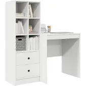 vidaXL Bureau, wit, 115,5 x 50 x 127 cm, 2 stuks.