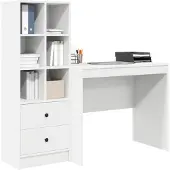 vidaXL Bureau Wit 135,5 x 50 x 127 cm 2 st