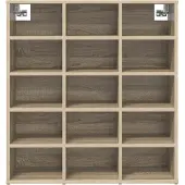 vidaXL Schoenenkast 77,5 x 30 x 83,5 cm Bewerkt hout Sonoma Eik