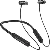 Hoco ES70 Bluetooth In-Ear Oordopjes met Nekband Zwart - Bluetooth 5.3 - 80 Uur Batterij - Sport Oordopjes - Oortjes met Draad - Lichtgewicht